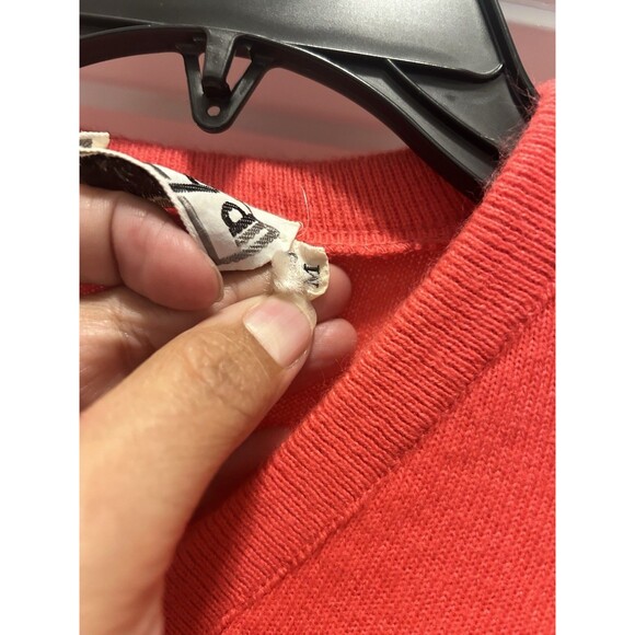 Vintage V Neck Pullover Embroidered Strawberry Sweater Cottagecore Women Medium - Picture 4 of 6